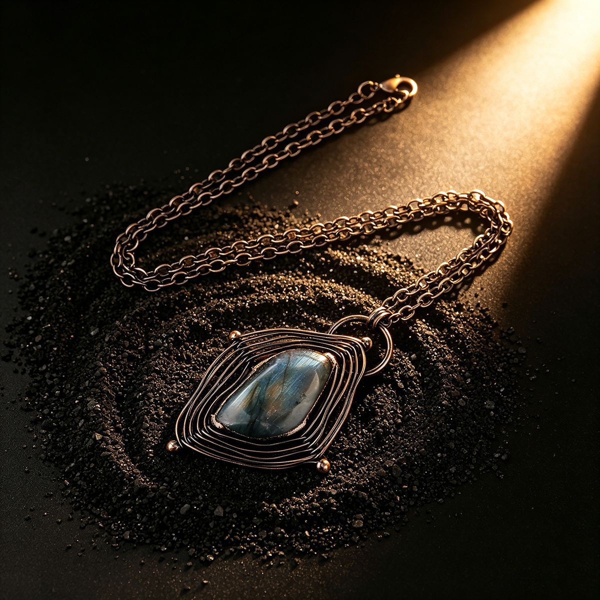 Labradorite Web Necklace