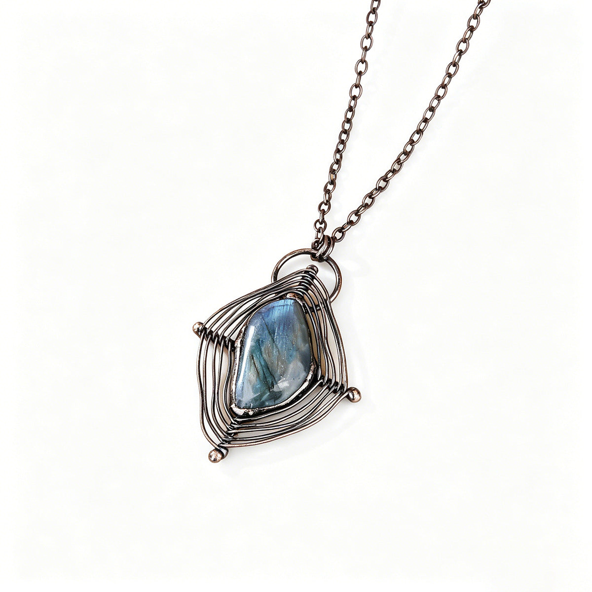 Labradorite Web Necklace