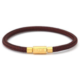 5mm Lucky Bead Cord Bracelet — Adjustable Leather & Steel Wire Base for Fortune Beads - 5mm Red Leather CordTibet Art