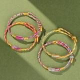 Five - Color Feng Shui Knot Bracelet — Traditional Lucky Rope Charm for Protection & Good Fortune - Teal & PurpleTibet Art