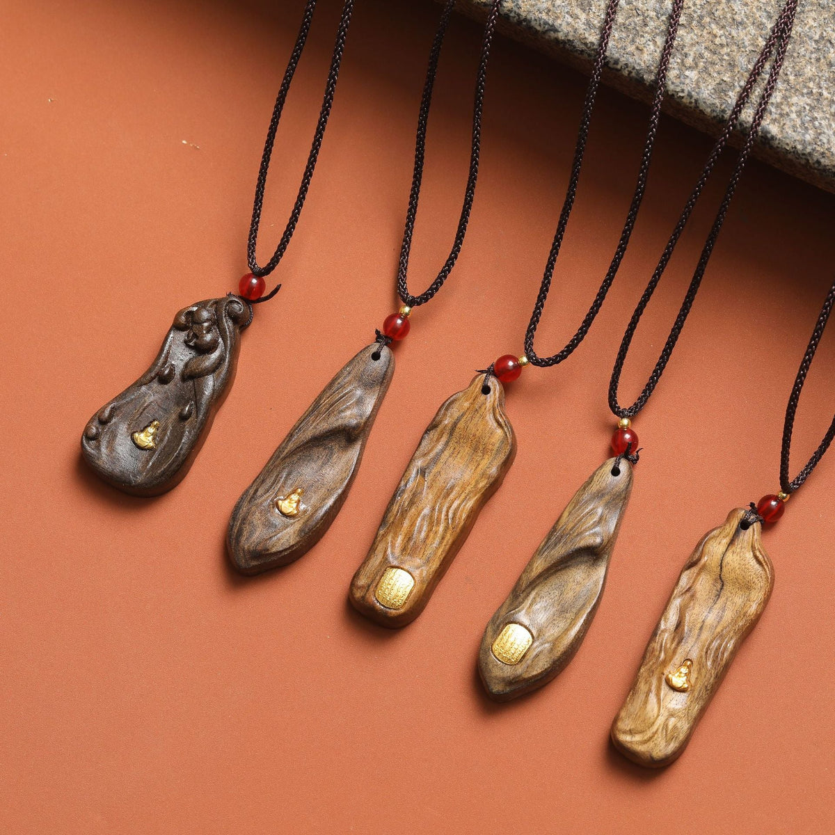 Agarwood Faceless Buddha Pendant