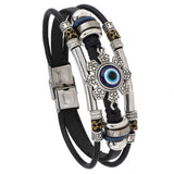 Vintage Leather Talisman Bracelet