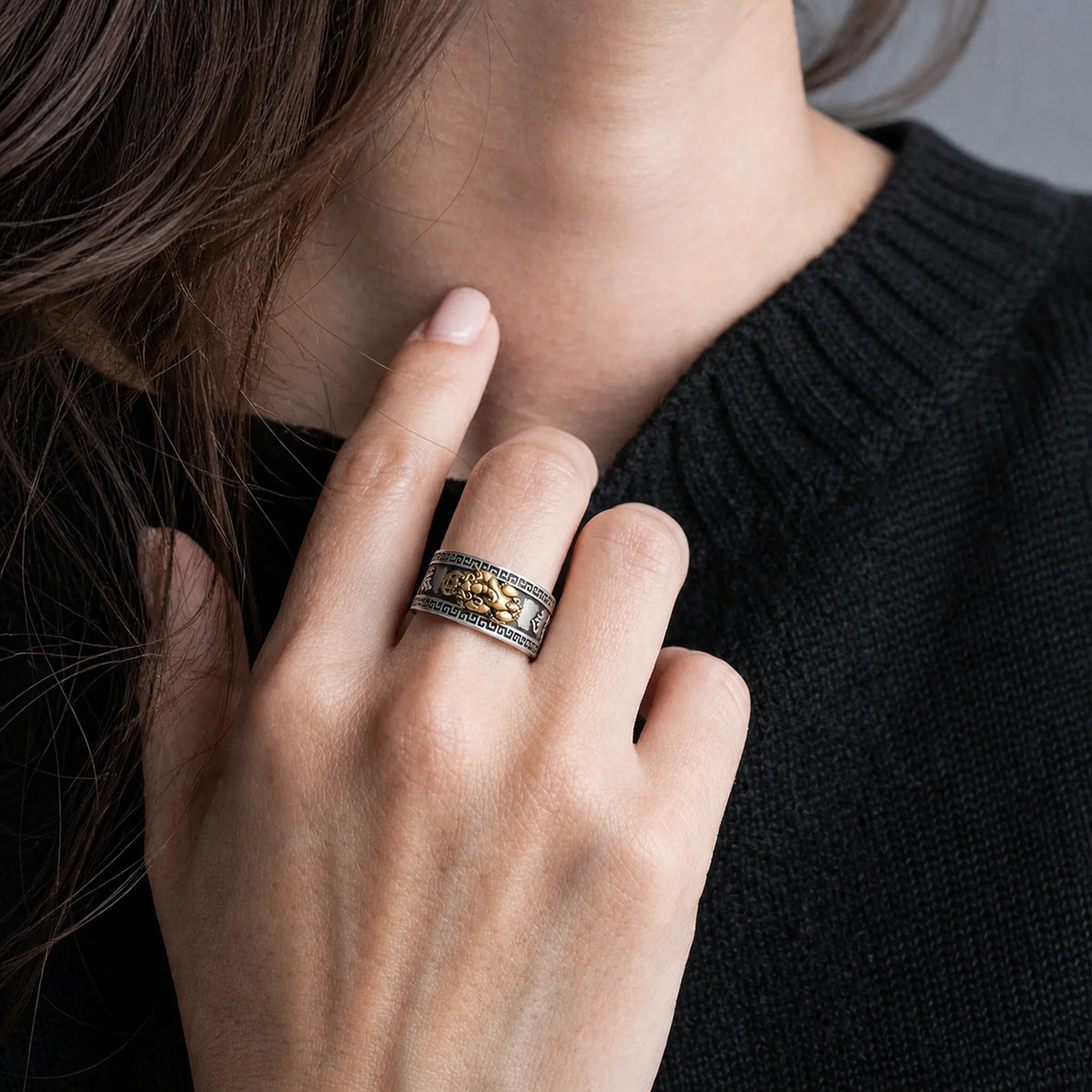 Pixiu Mantra Ring - Wealth & Protection