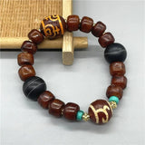 Yak Bone Treasure Vase Dzi Bracelet
