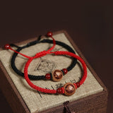 Peachwood Chinese Zodiac Bracelet — Red String Good Luck Charm for Your Sign - RatTibet Art