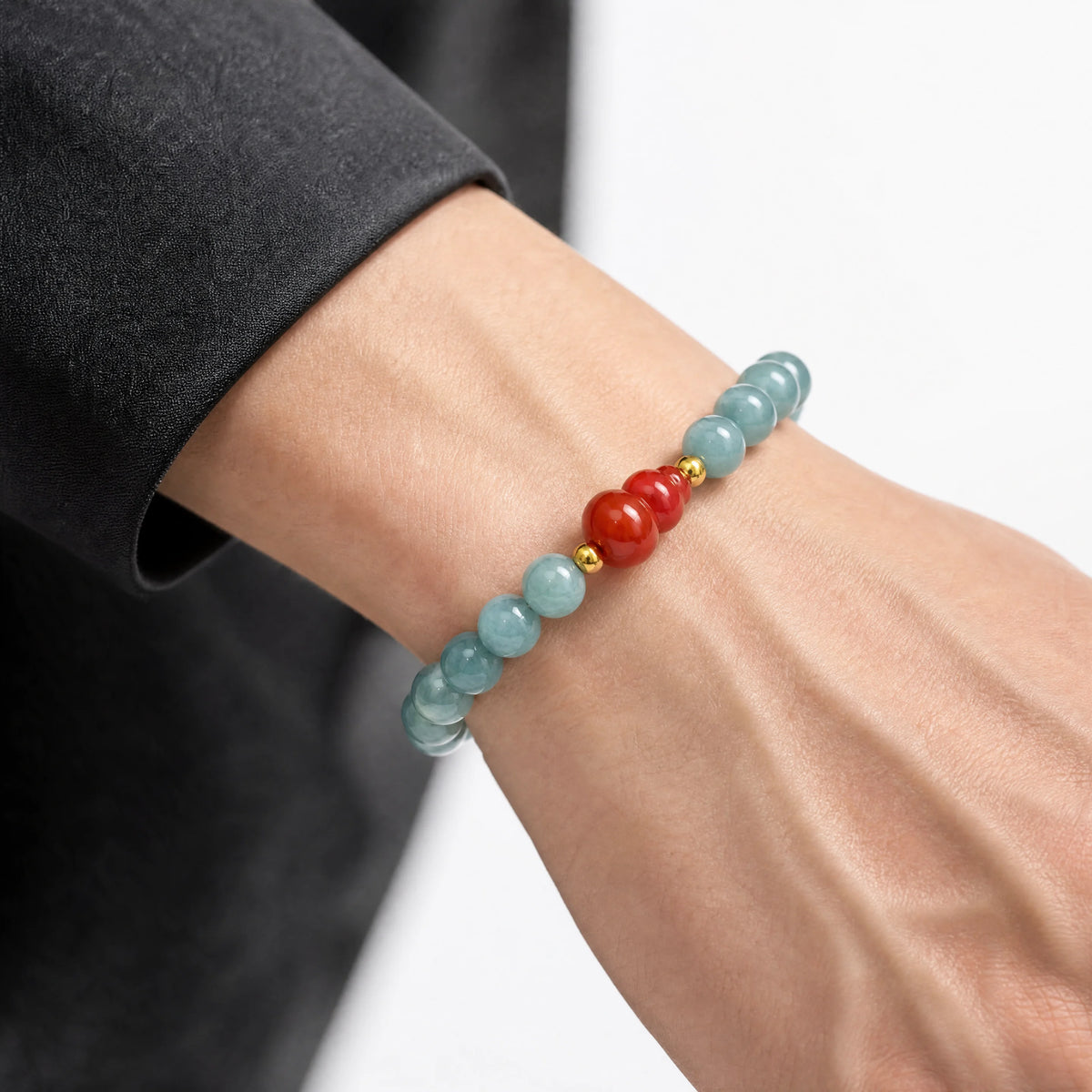 blue-jade-red-gourd-6mm-bracelet-model-a-outfit-a-closeup-01