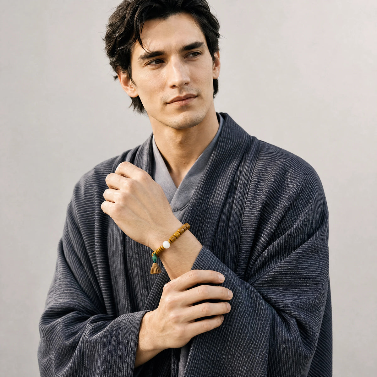 brown-yak-bone-lotus-root-pendant-bracelet-model-a-outfit-a-fashion-01