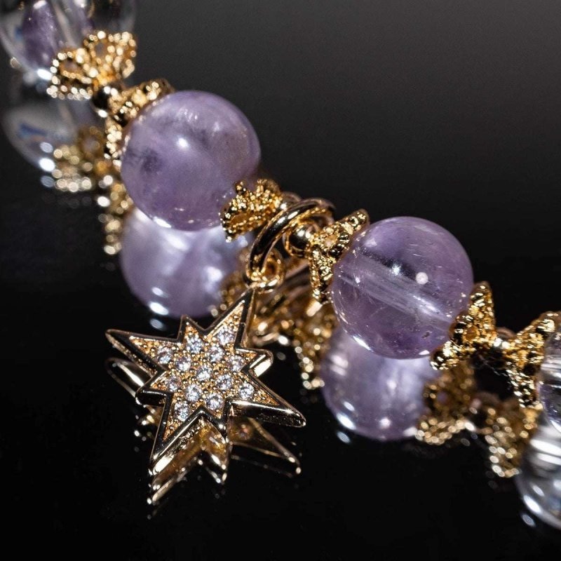 Natural Amethyst 8mm Bead Bracelet — Genuine Stone, Simple & Wearable Tibet Art