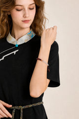 chalcedony-half-bangle-garnet-bracelet-model-b-outfit-b-fashion-01