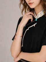 chalcedony-half-bangle-garnet-bracelet-model-b-outfit-b-fashion-02
