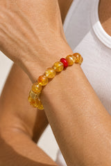 citrine-strawberry-quartz-peace-buckle-bracelet-model-a-outfit-a-closeup-01