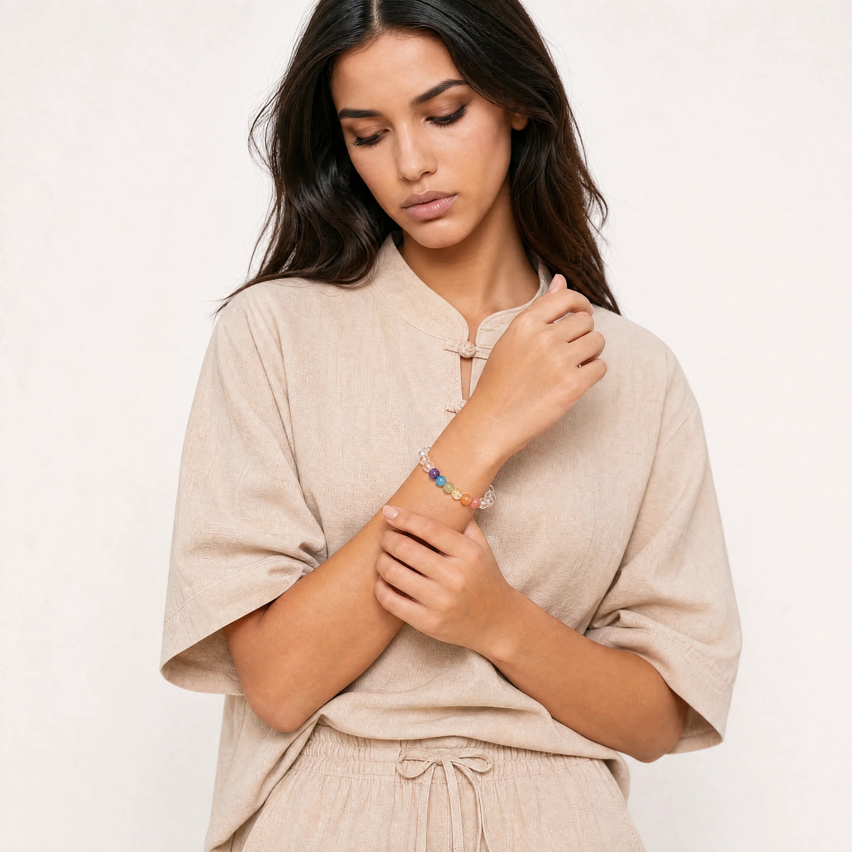 clear-quartz-seven-chakra-bracelet-model-b-outfit-b-fashion-01