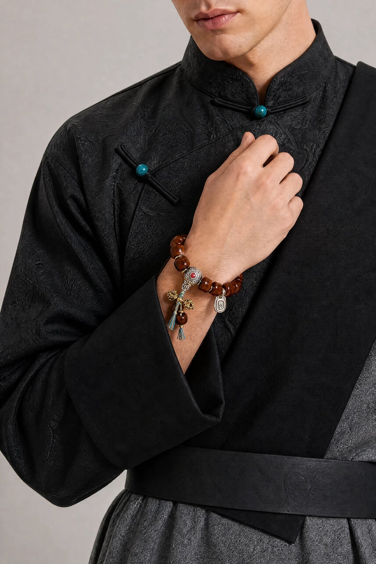 dark-yak-bone-talisman-bracelet-model-b-outfit-b-fashion-01