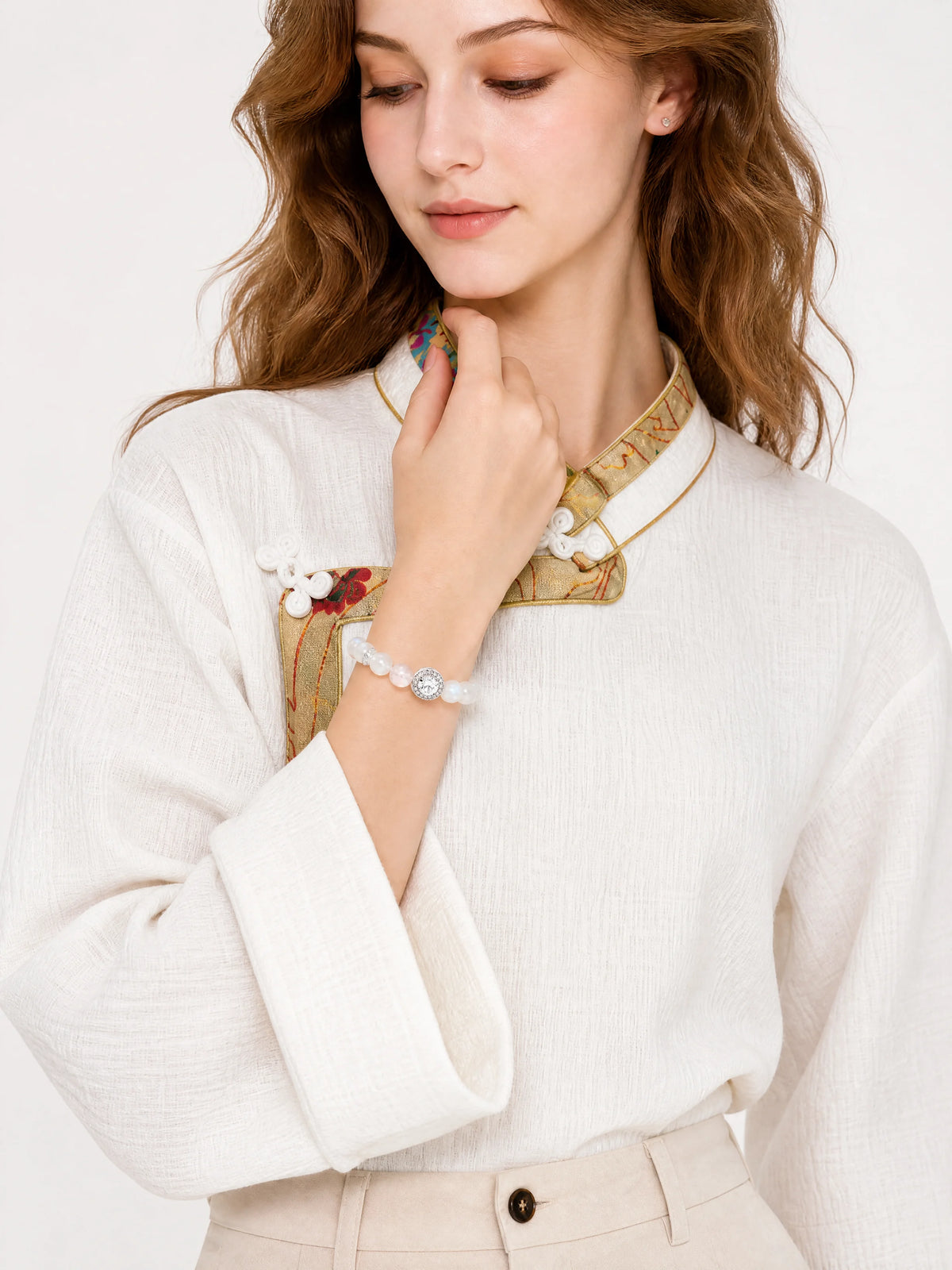 gentle-white-moonstone-focal-bracelet-model-a-outfit-a-fashion-01