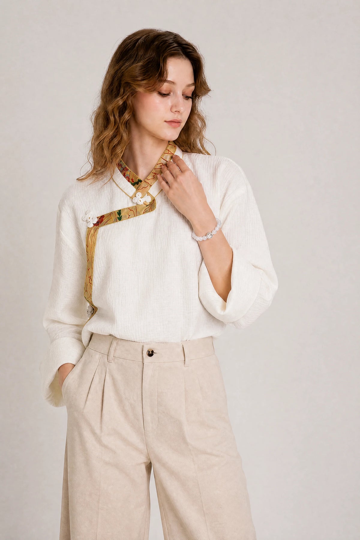 gentle-white-moonstone-focal-bracelet-model-a-outfit-a-fashion-03