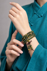 green-sandalwood-figured-grain-mala-bracelet-model-b-outfit-b-fashion-02