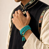 green-turquoise-108-bead-mala-bracelet-model-a-outfit-a-fashion-02