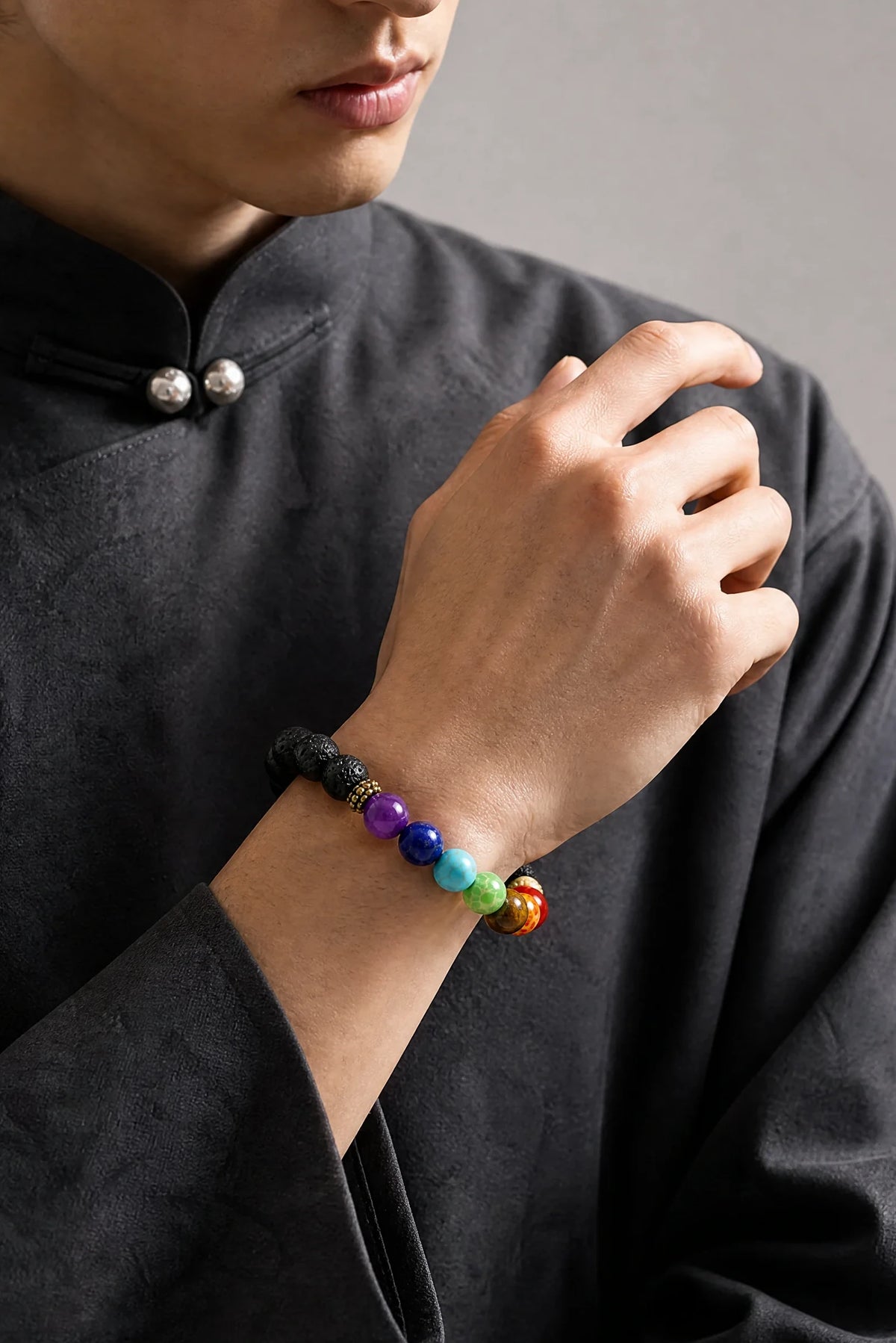 lava-stone-seven-chakra-bracelet-model-a-outfit-a-fashion-02
