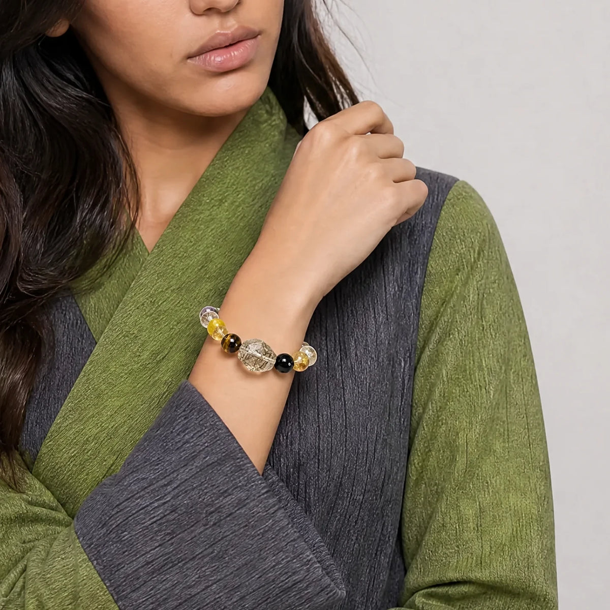 mixed-gemstone-seven-chakra-bracelet-model-b-outfit-b-fashion-02