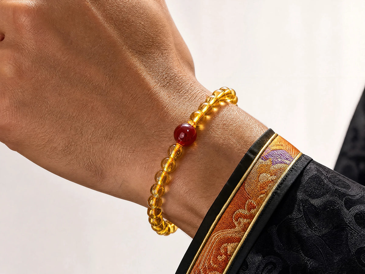 mount-putuo-citrine-cinnabar-bracelet-model-a-outfit-a-closeup-01