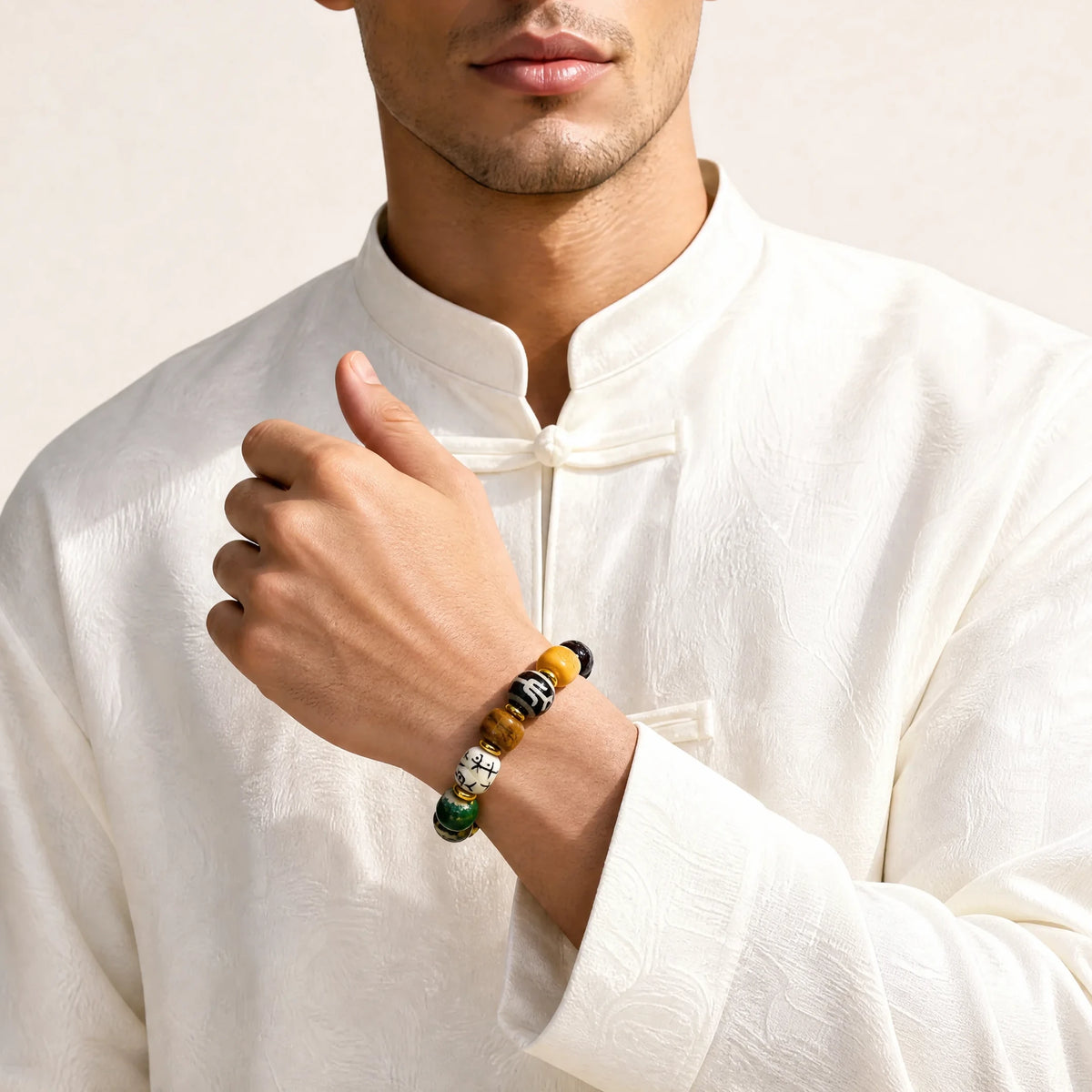multicolor-yak-bone-treasure-bracelet-10mm-model-a-outfit-a-fashion-01