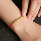 Tibetan Red String Bracelet - Buddhist Mantras Lucky Bracelet - Tibet Art