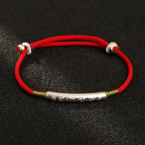 Tibetan Red String Bracelet - Buddhist Mantras Lucky Bracelet - Tibet Art