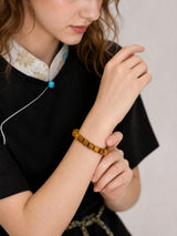 plain-orange-yak-bone-barrel-bracelet-model-b-outfit-b-fashion-01