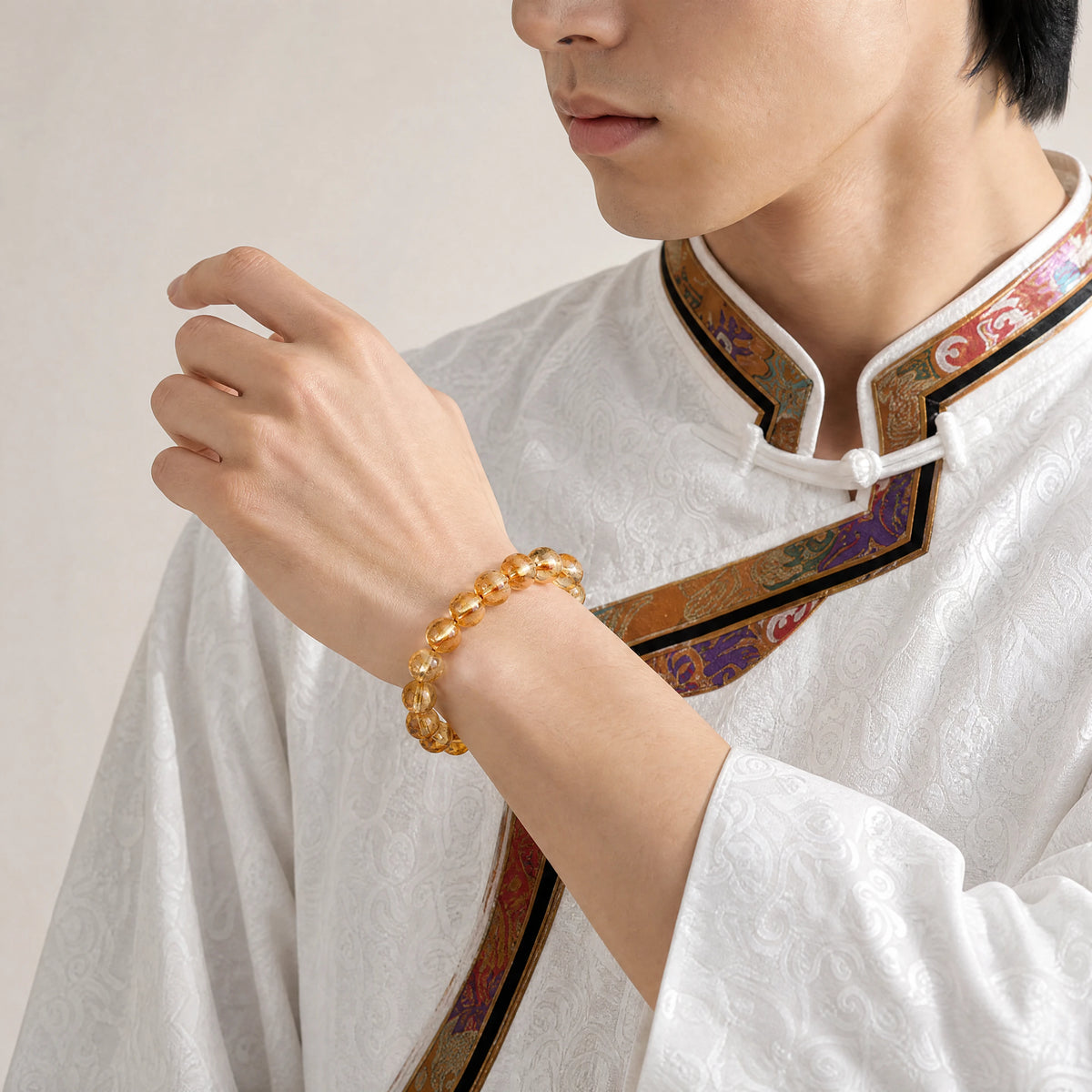 pyramid-cut-citrine-bead-bracelet-model-a-outfit-a-fashion-03