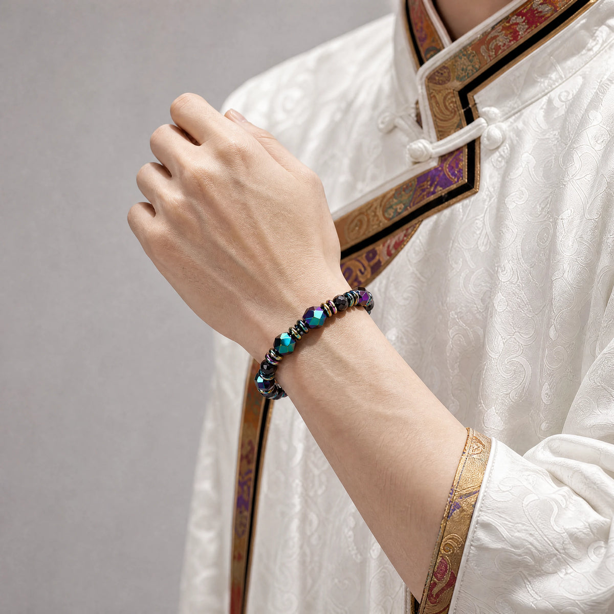 rainbow-hematite-bracelet-grounded-light-model-a-outfit-a-fashion-02