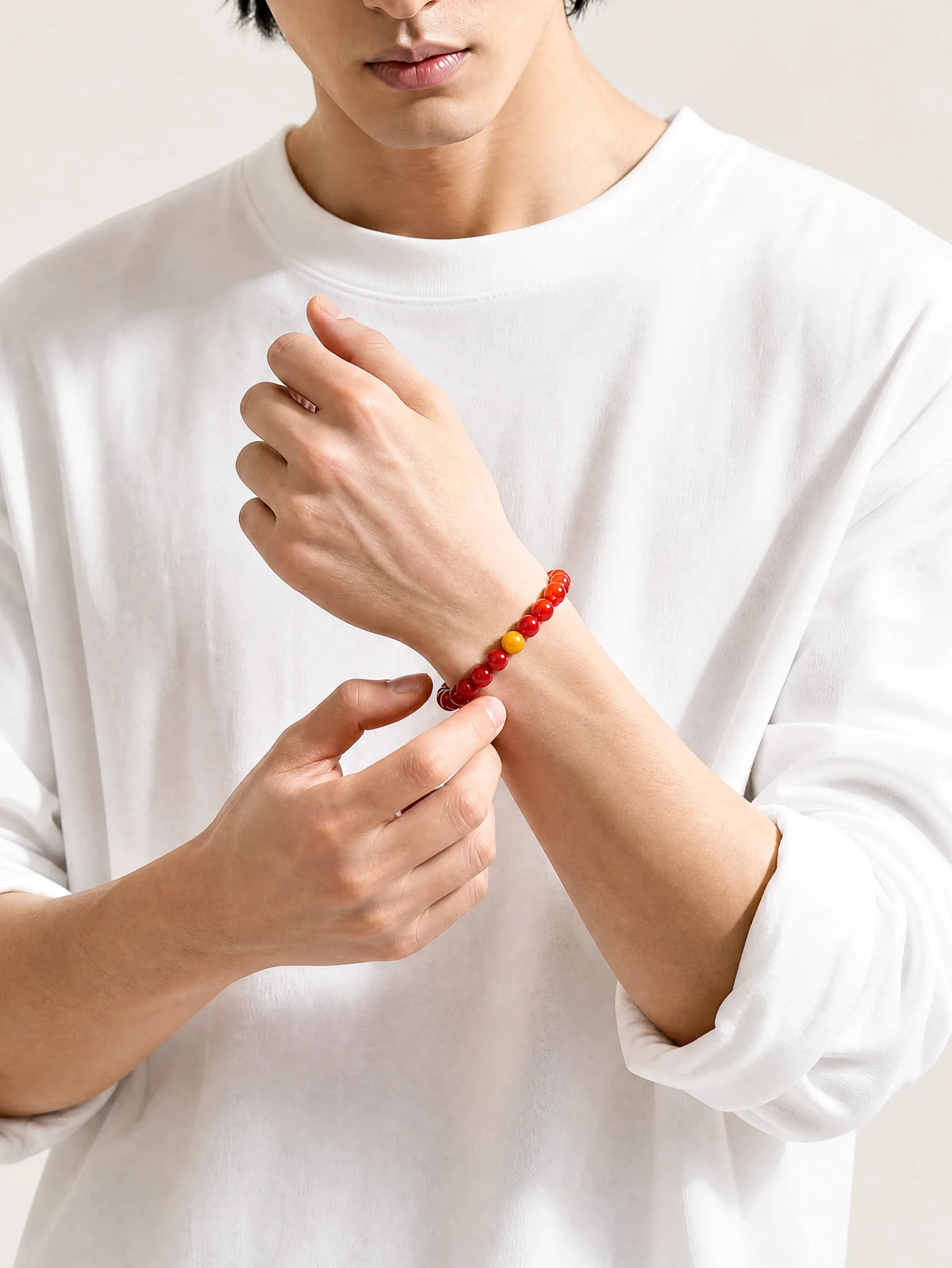 red-agate-amber-rice-bead-bracelet-model-a-outfit-a-fashion-01
