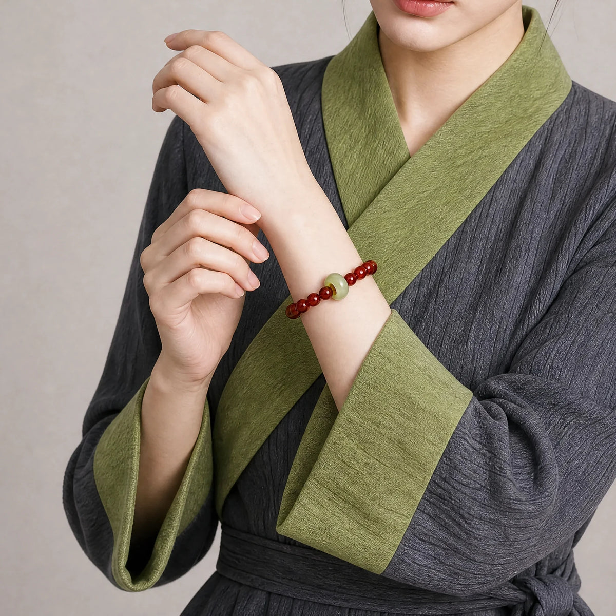 red-agate-jadeite-running-ring-bracelet-model-b-outfit-b-fashion-01