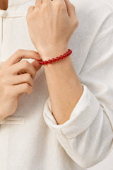 red-agate-plain-bead-bracelet-model-a-outfit-a-fashion-01