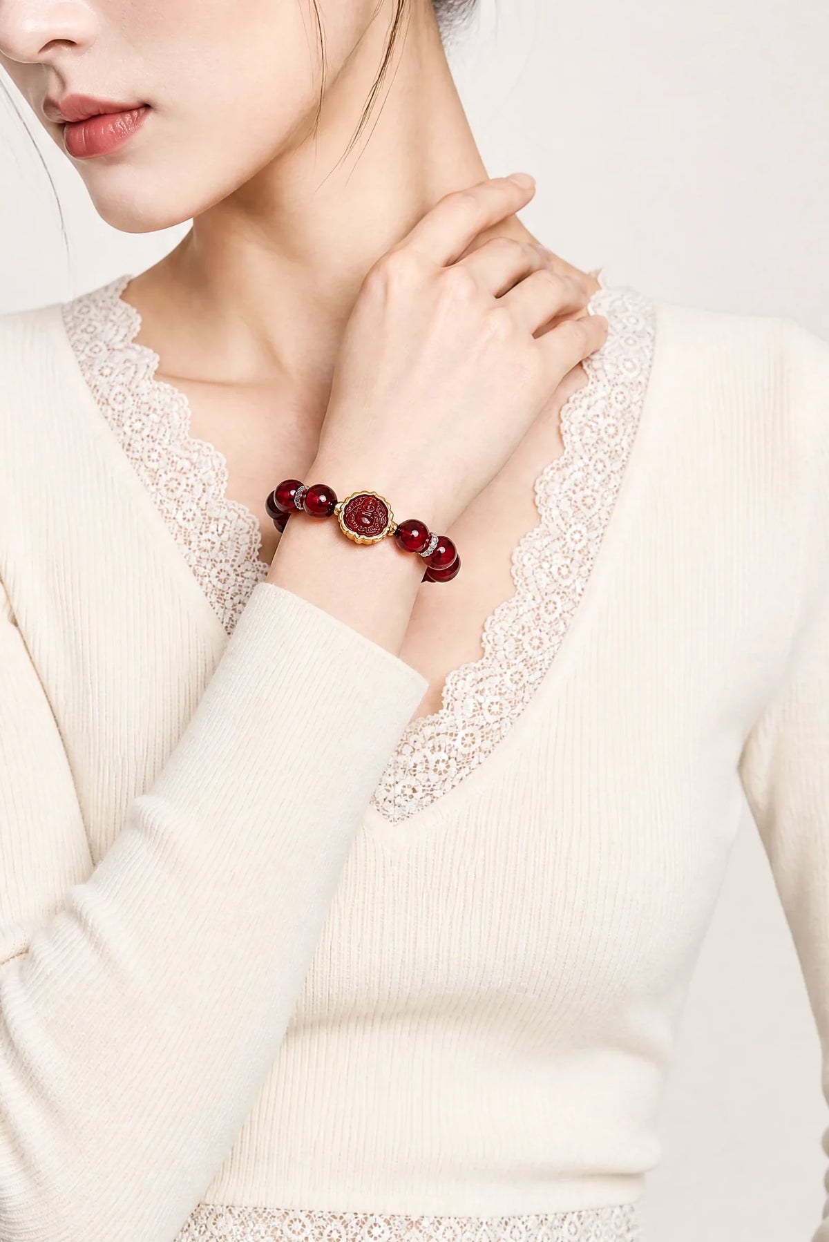 red-bead-guardian-buddha-bracelet-model-b-outfit-b-fashion-01