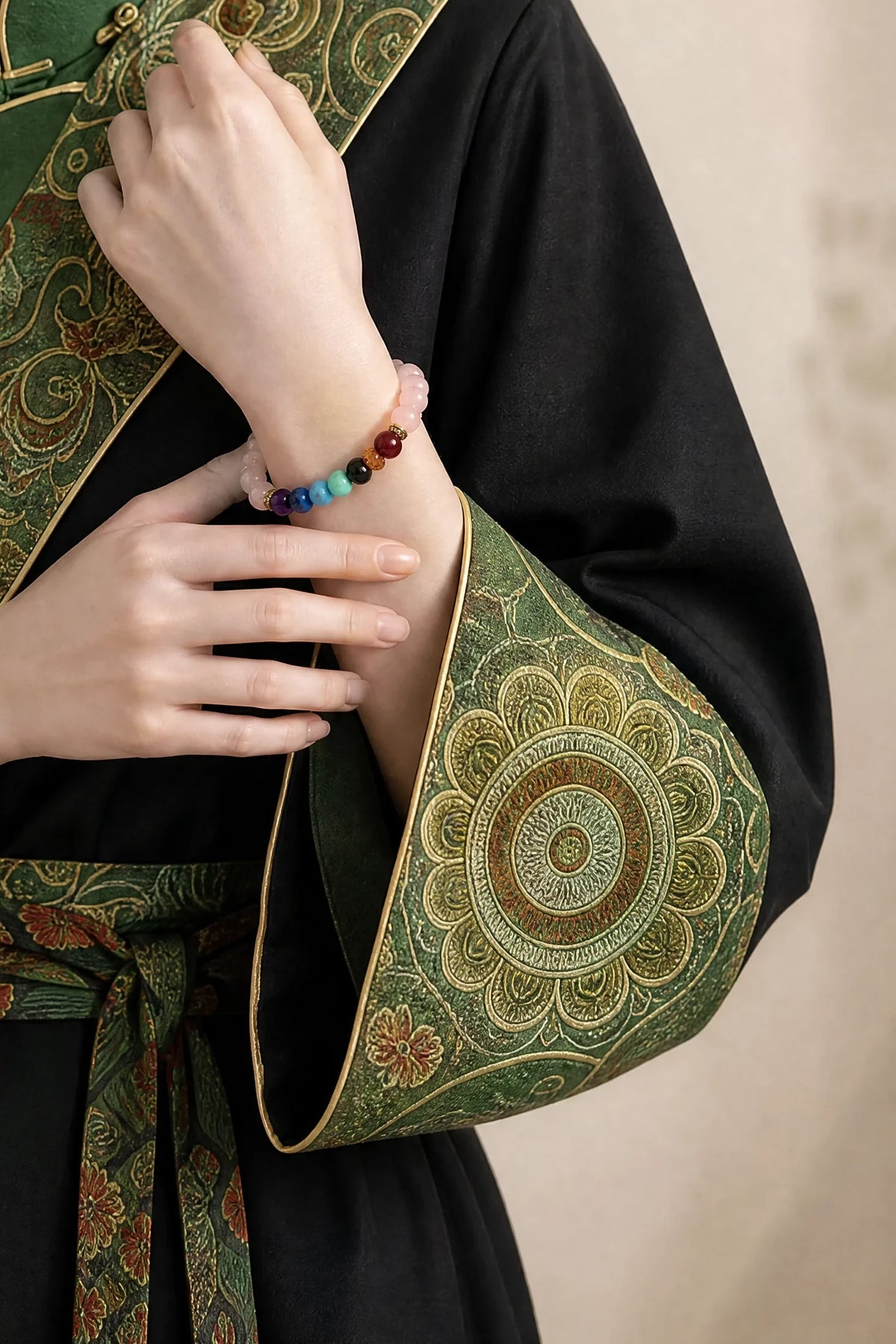 rose-quartz-chakra-bracelet-model-b-outfit-b-fashion-01