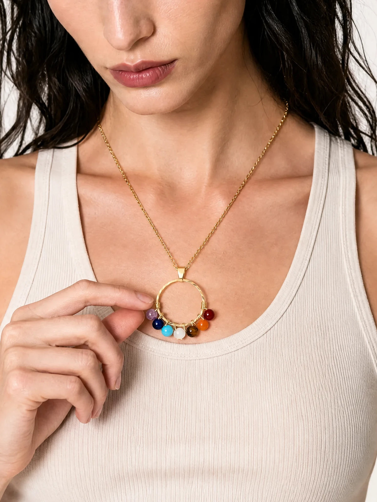 seven-chakra-gemstone-drop-necklace-model-a-outfit-a-fashion-01