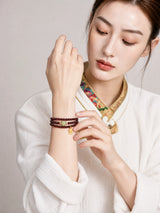three-wrap-garnet-coin-bracelet-model-b-outfit-b-fashion-02