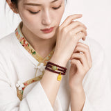 three-wrap-garnet-coin-bracelet-model-b-outfit-b-fashion-03