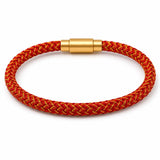 5mm Lucky Bead Cord Bracelet — Adjustable Leather & Steel Wire Base for Fortune Beads Tibet Art