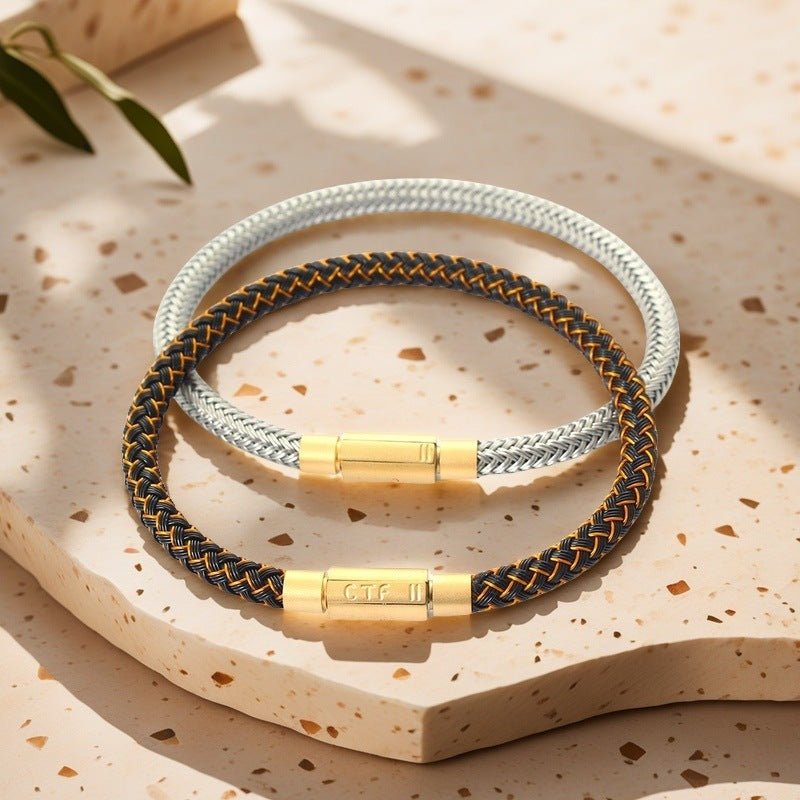 5mm Lucky Bead Cord Bracelet — Adjustable Leather & Steel Wire Base for Fortune Beads - 5mm Red Leather CordTibet Art