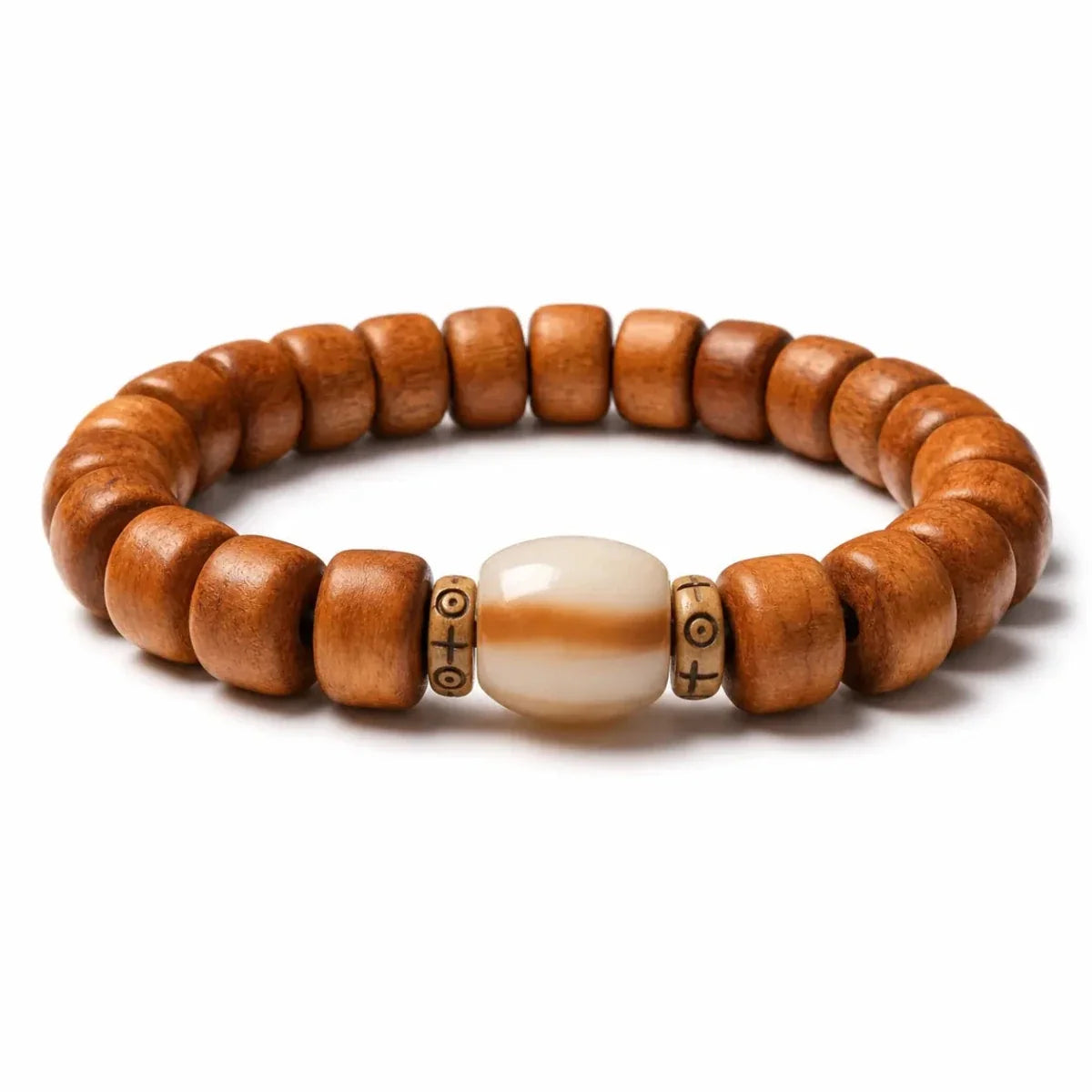 Tibetan Bracelet - Natural Yak Bone Protection Beads Tibet Art