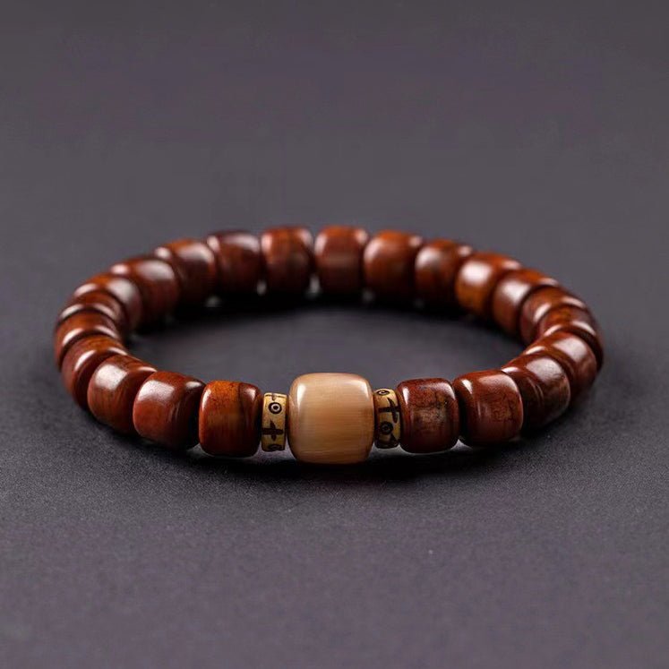 Tibetan Bracelet - Natural Yak Bone Protection Beads - Tibet Art