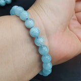 Aquamarine Bracelet - Calming Energy & Courage - Tibet Art