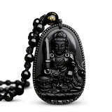 Black Obsidian Buddha Necklace — Find Your Guardian Protector by Zodiac Sign - ManjushriTibet Art