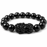 Obsidian Bracelet - Pixiu Bracelet for Wealth Tibet Art