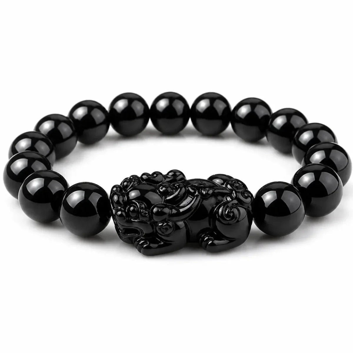 Obsidian Bracelet - Pixiu Bracelet for Wealth Tibet Art