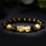 Feng Shui Bracelet - PiXiu Obsidian Bracelet Attract Wealth - Tibet Art