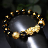 Feng Shui Bracelet - PiXiu Obsidian Bracelet Attract Wealth - Tibet Art