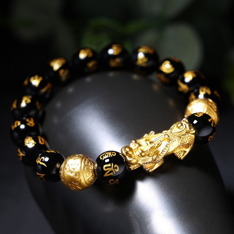 Feng Shui Bracelet - PiXiu Obsidian Bracelet Attract Wealth - Tibet Art