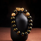 Feng Shui Bracelet - PiXiu Obsidian Bracelet Attract Wealth - Tibet Art
